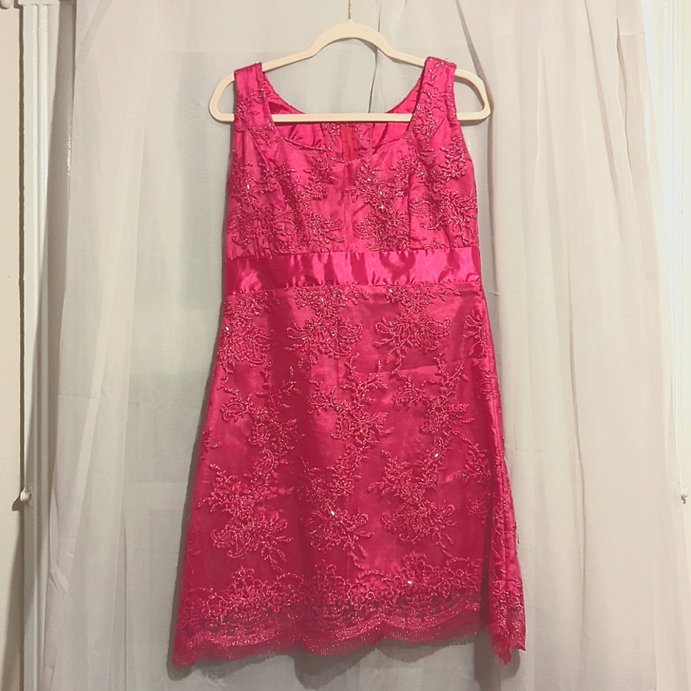Vintage Pink Spring Beaded Bejeweled Short Dress, Lover Era Taylor Swift Outfit